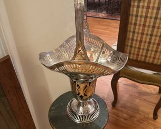 Large silver plate basket
