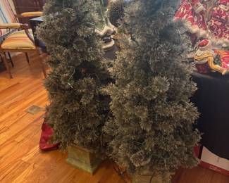 Pair artificial Christmas tree