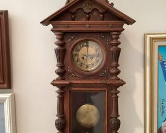 Antique Pendulum Vienna Regulator Clock