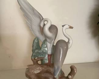 Lladro Resting Herons Porcelain Fiurine
