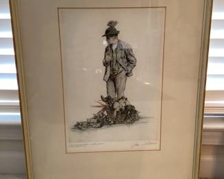 Wall Art The Vegetable Seller by Paul Geissler signed