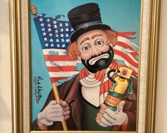 Wall Art Red Skelton Old Glory With Freddie the Freeloader signed