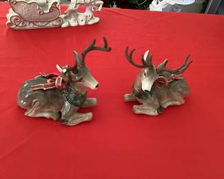 Fitz and Floyed Holiday Home Landing Deer Candleholders