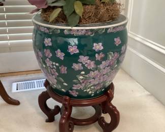 Chinese Porcelain Fishbowl Planter