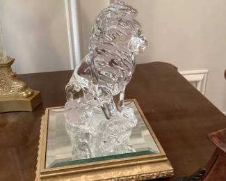 1980s Crystal Lion by Lenox