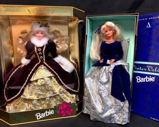 2 Collectible Barbie Dolls Still In Box