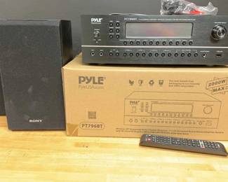 2 Pyle Wireless Streaming Home Theater Receiver 2 Sony Speakers