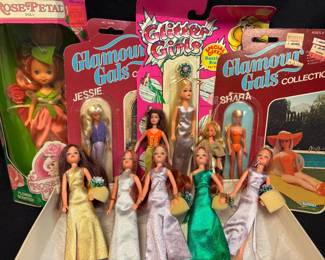 Glitter Girls Glamout Gals A Rose Petal VTG Dolls