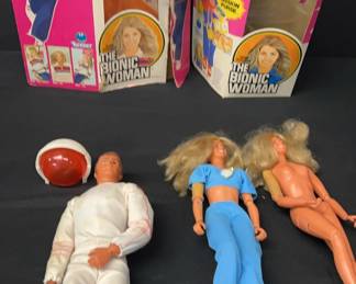 Vintage Kenner Six Million Dollar Man The Bionic Woman Action Figures Space Suit