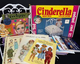 VTG Cinderella Brass Bed Paper Dolls
