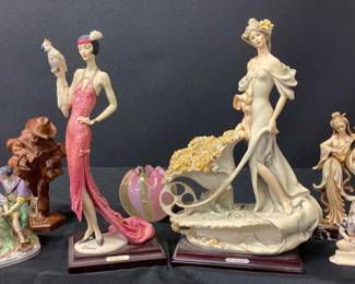Ceramic Statuettes By G.Armani and other pieces