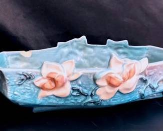MCM Roseville Pottery Magnolia Console Bowl 1940s Vintage