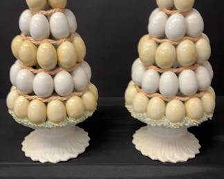 Emma Made In Italy Porcelain Egg Pyramid X2