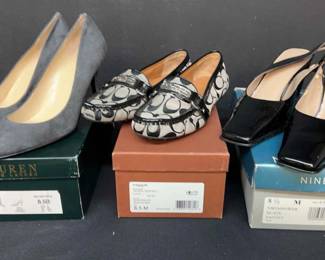 Ralph Lauren Smoke Heels Coach Black White Felisha Nine West Empower Black Patent Heels