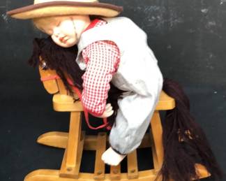 AshtonDrake Porcelain Doll Asleep In The Saddle