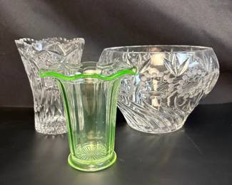 Uranium Glass and Crystal Items