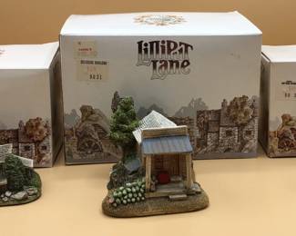 Lilliput Lane Roadside Coolers , Pioneer Barn , and Sign Of The Times
