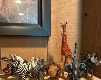 Beaded Animal Sculptures - a form of African folk art.