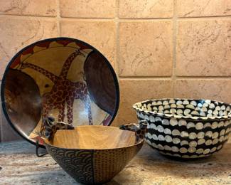 Hand Carved African Wooden Bowls