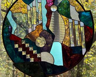 Very large Stained Glass piece. There are two smaller ones similar to this