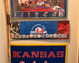 Framed KU Basketball History/Memorabilia