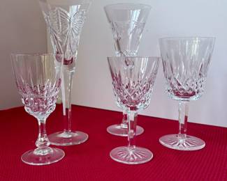 Variety of Waterford stemware