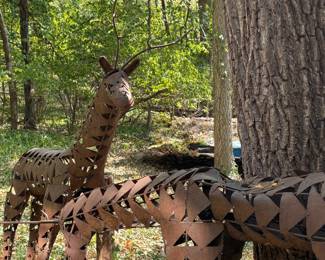 Yard art. Unique life-size deer.