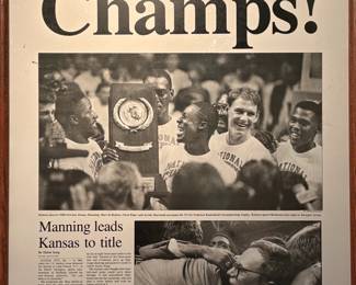 Framed. Dated Tuesday, April 5, 1988