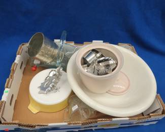 Lot 351. Vintage wash basin, old glassware, and more
