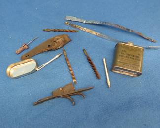 Lot 84. Gun related items including a double trigger