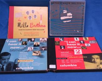 Lot 233. Multi-record sets including Edward R. Murrow 1933-1945 and 1945 to 1949, Mills Brothers, and Netherlands Soloists