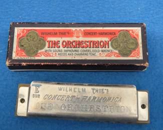 Lot 32. Wilheim Thie Concert "The Orchestrion" harmonica in the key of E. Made in Austria