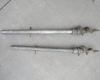 Lot 365. Screw down posts for a dock used in moving water