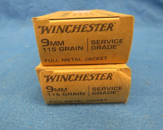 Lot 99. 100 Winchester 9mm. 115-grain FMJ.