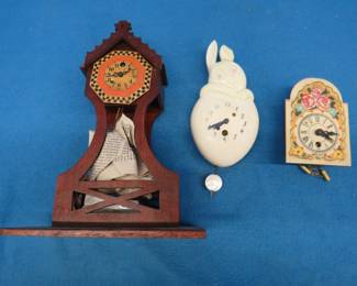 Lot 206. Three vintage clocks for parts or repair