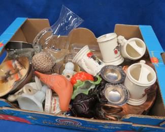 Lot 379. Glassware, including china, decorative items, and more