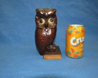 Lot 345. Unique owl clock made in Germany. Eyes point to correct time. For parts or repair.