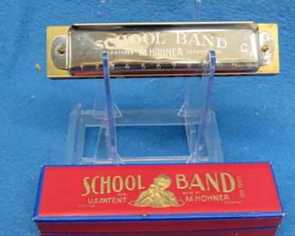 Lot 68. Hohner School Band tenor 1816 5 1/8" harmonica in the key C. Both in excellent condition
