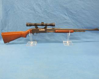 Lot 10. Remington Gamemaster Model 141. Ser. # 73423. .35 cal. pump-action rifle. Includes Tasco 4 x 32 scope.