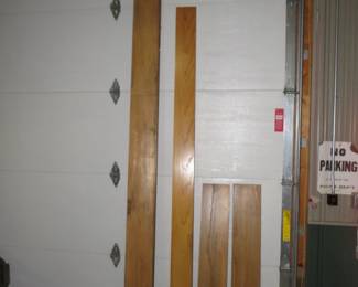 Lot 348. Mixed species dimensional lumber: 10' 2 x 8 pine, 8' 1 x 6 oak, and two 48" 1 x 8 cherry
