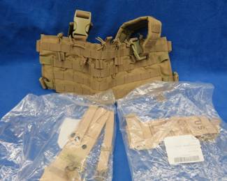 Lot 174. Rapid assault chest rig (magazine harness) and two molly leg holster extensions