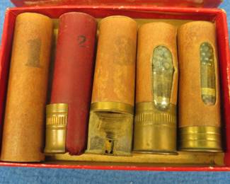 Lot 269. Saleman's sample cutout shotgun shells for S & G Gambles-Skogmo Hardware stores