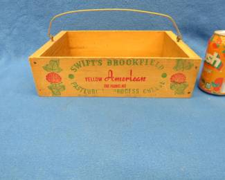 Lot 74. Vintage cheese box repurposed into a berry box
