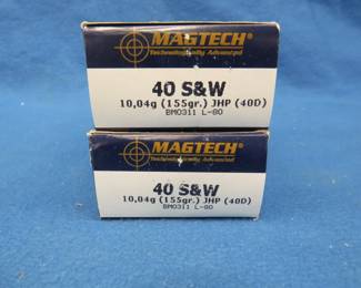 Lot 94. 100 Magtech 40 S&W. 155-grain JHP.