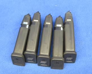 Lot 189. Five 13-round, 45-cal., Glock magazines