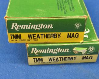 Lot 324. 40 Remington 7MM Weatherby Mag rounds