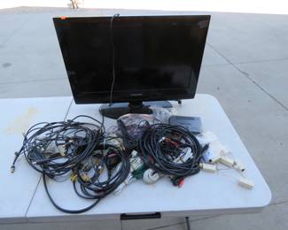 Lot 150. Samsung flatscreen TV and audio cables