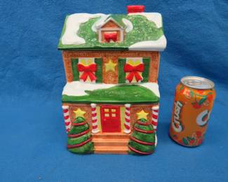 Lot 142. Christmas House cookie jar in mint condition
