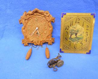 Lot 366. Two vintage clocks for parts or repair