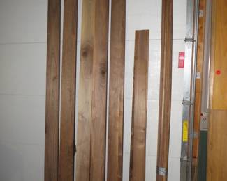 Lot 349. Walnut lumber: 44' of 1 x 6 and over 150' of trim
